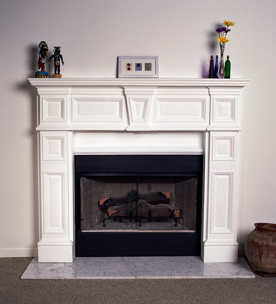 Hampton 42 Tall Plaster Fireplace Mantel