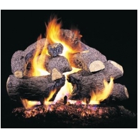 Peterson 24" Charred Royal English Oak complete log set with G45 burner for Propane