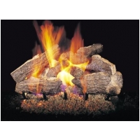 Peterson 24" Charred Rugged Split Oak complete log set with G45 burner for Propane