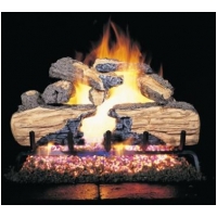 Peterson 18" Charred Split complete log set with G45 burner & Safety Pilot Kit - Natural