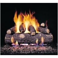 Peterson 18" Golden Oak Designer Plus complete log set with G45 burner & Safety Pilot Kit - Natural