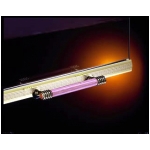 Lennox - 12M24 43LBF-BB - Solid Ribbed Doors - Brass - with door track kit