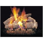 Peterson 24" Charred Rugged Split Oak complete log set with G45 burner for Propane